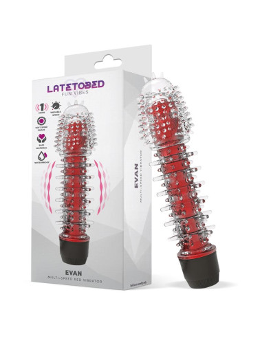 Vibrador Multivelocidad Rojo Estriado