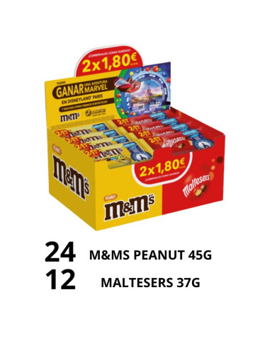 Lote MMs Peanut 45g  Maltesers 37g