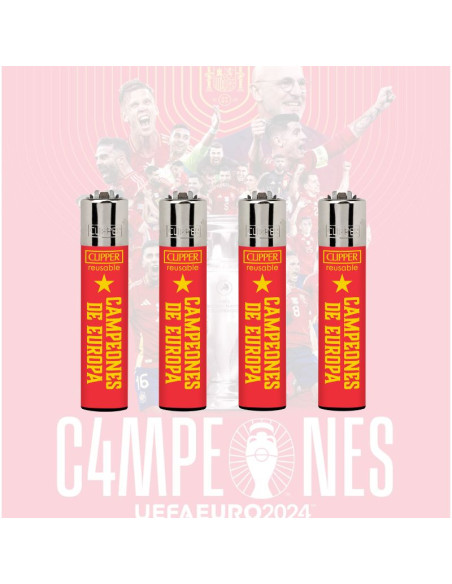 Mecheros Clipper CAMPEONES EUROPA 48ud CP11 - Mecheros y Encendedores - CLIPPER