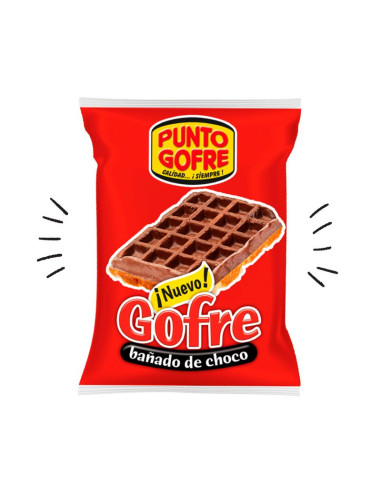 Gofre bañado en chocolate 125gr (12 uds)