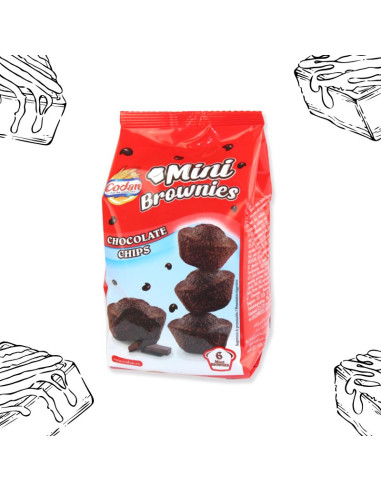 MINI BROWNIES CHOCOLATE CHIPS X6