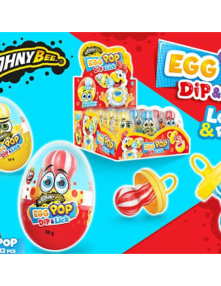 Huevos Sorpresa EGG POP DIP&LICK [Mayorista] - Golosinas para Vending
