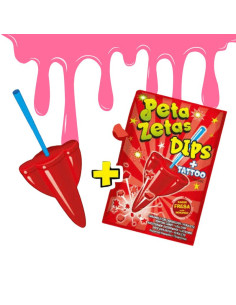 Peta Zetas DIPS TATTOO Fresa 30ud - Chicles y Caramelos - ZETA ESPACIAL SA