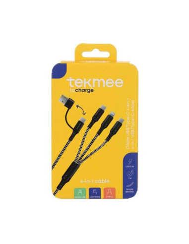 Cable carga 4 en 1 para Movil y Tablet