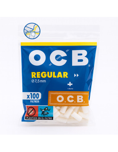 Filtro OCB REGULAR 7,5mm  Librito naranja nº1 (100ud)