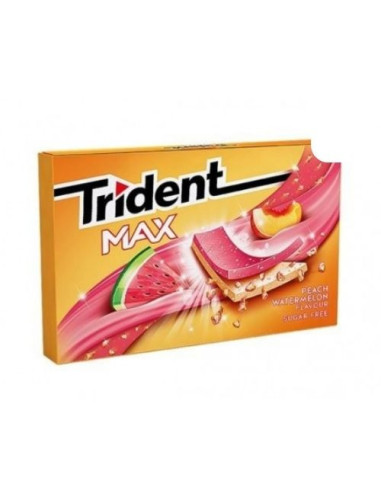 Chicles Trident Max Sandía y Melocotón | Refrescantes para Vending - Mayorista