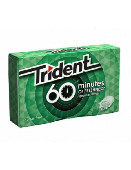Chicles Trident 60 minutos Hierbabuena | Frescor Duradero para Vending - Mayorista